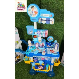 لعبة عربة الطبيب للأطفال تحتوي على 65 قطعة